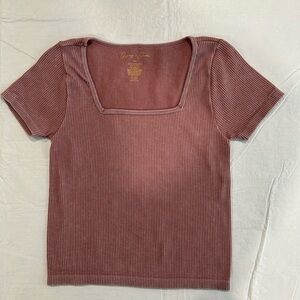 Gypsy + Jade Ribbed Mauve Top